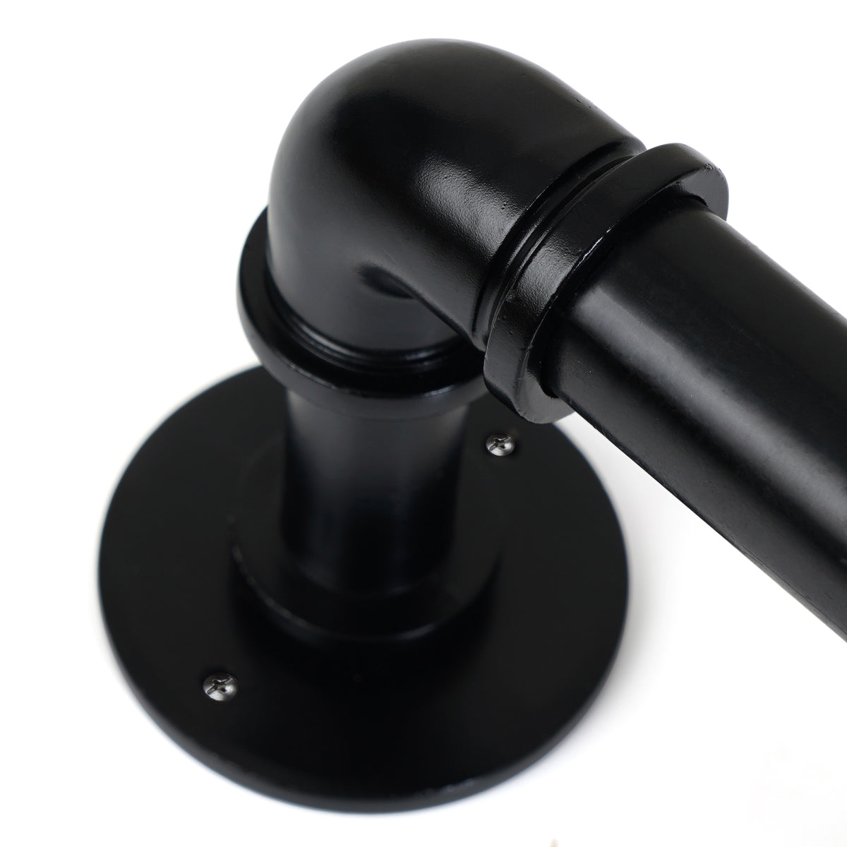 25mm Obsidian Black Industrial Pipe Extendable Eyelet Metal Curtain Po