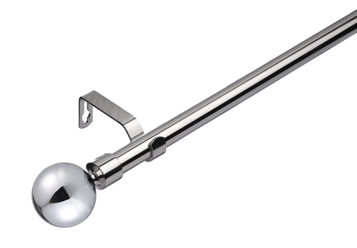 19 mm Extendable Metal Curtain Poles - Chrome – Lister Cartwright