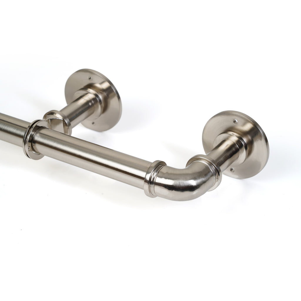 25mm Polished Steel Industrial Pipe Extendable Eyelet Metal Curtain Po