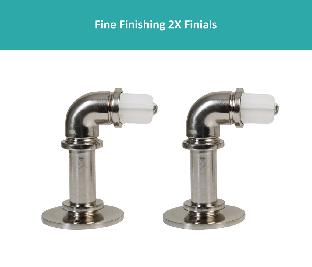 25mm Polished Steel Industrial Pipe Extendable Eyelet Metal Curtain Po