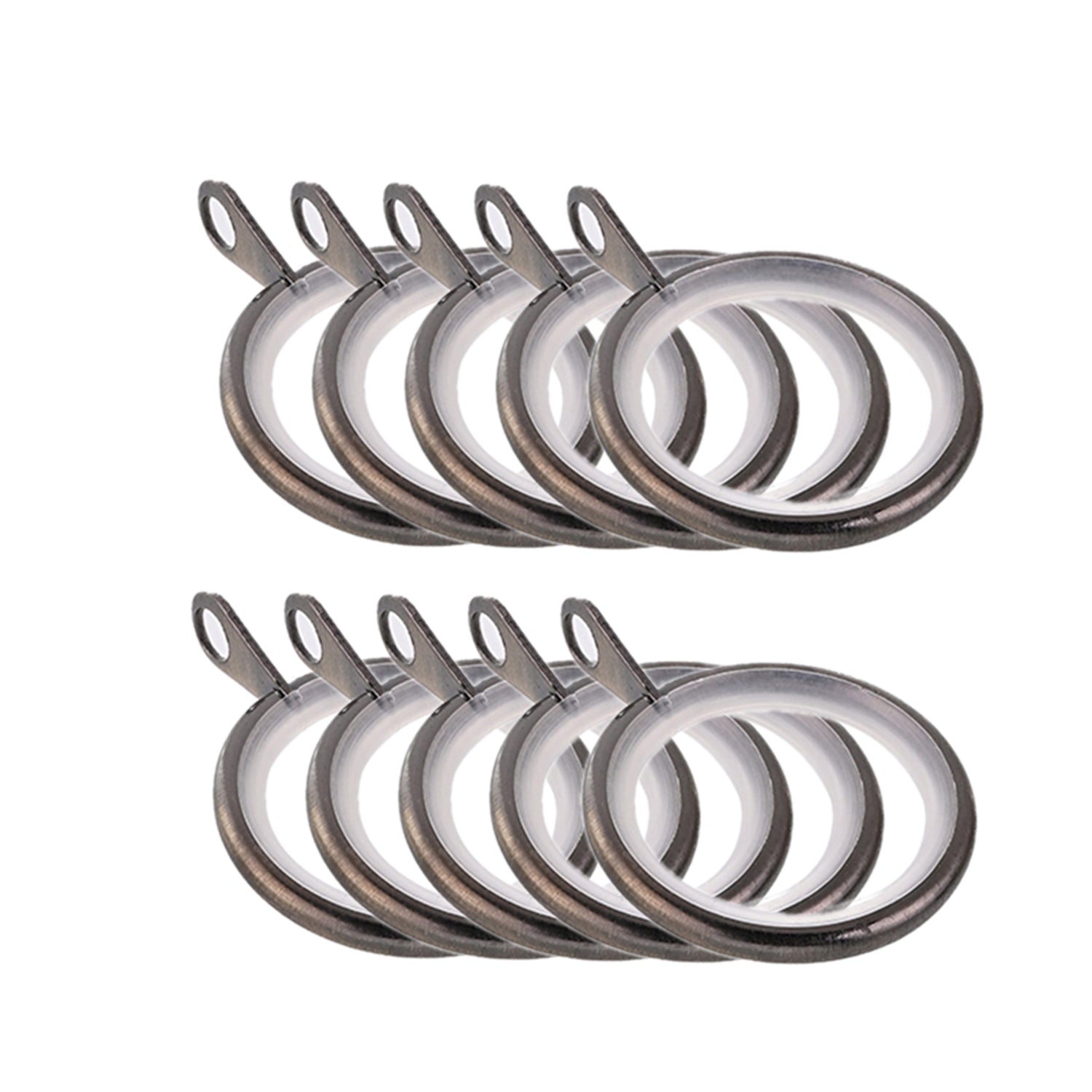 19 mm Curtain Rings Premium Quality Rings Metal with Inserts - Antique