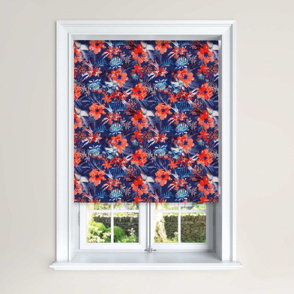 Frida Floral Blackout Roller Blinds Blue